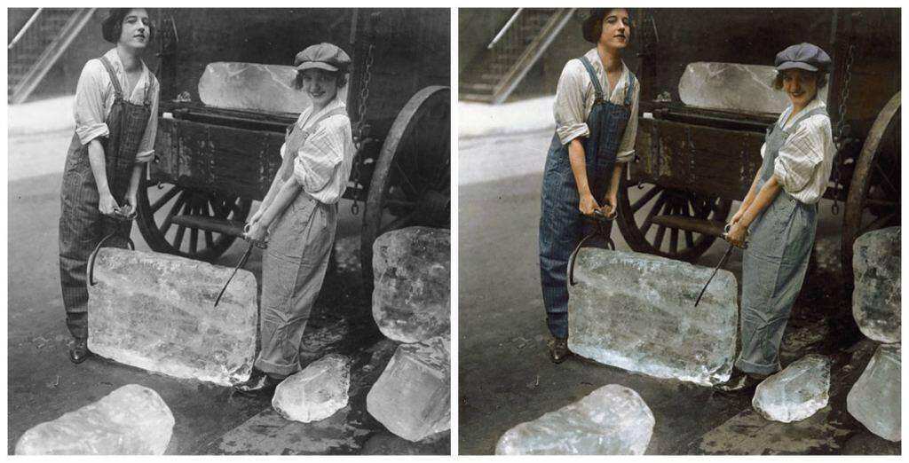 Women Delivering Ice, 1918